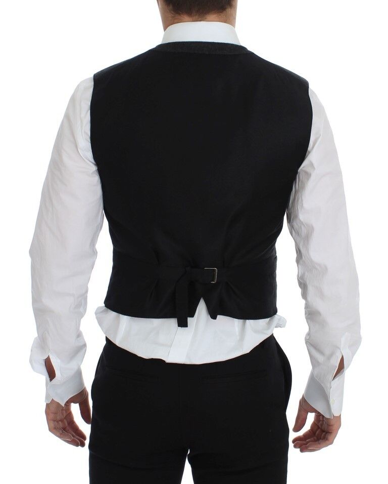 Elegante Weste aus grauer Wollmischung