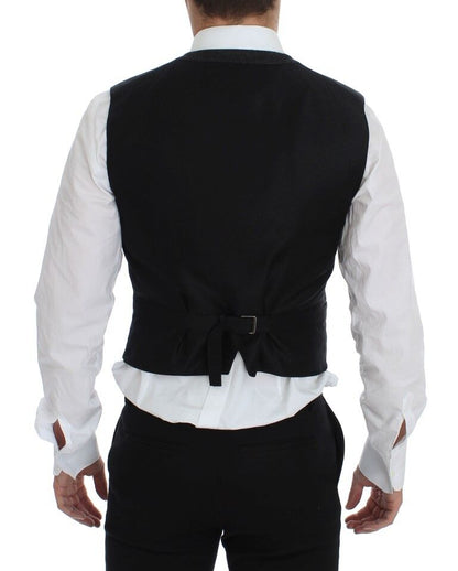 Elegante Weste aus grauer Wollmischung