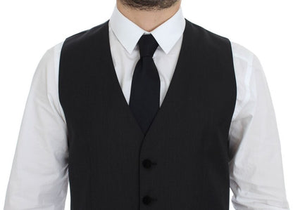 Elegante graue Wollweste