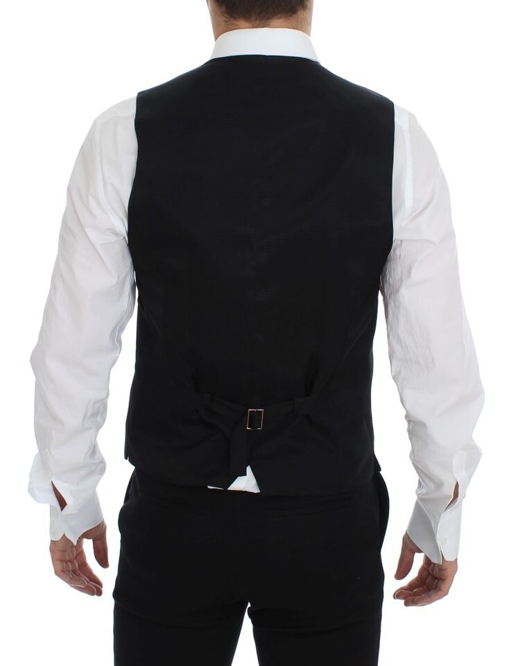 Elegante graue Wollweste