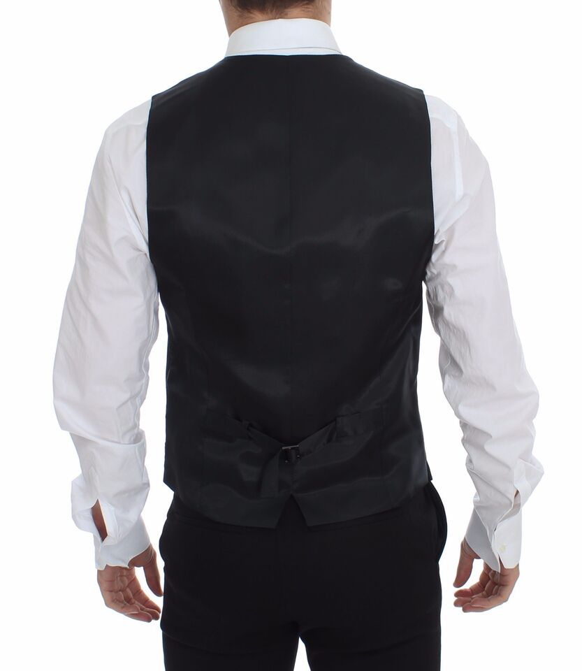 Elegante grau gestreifte Weste