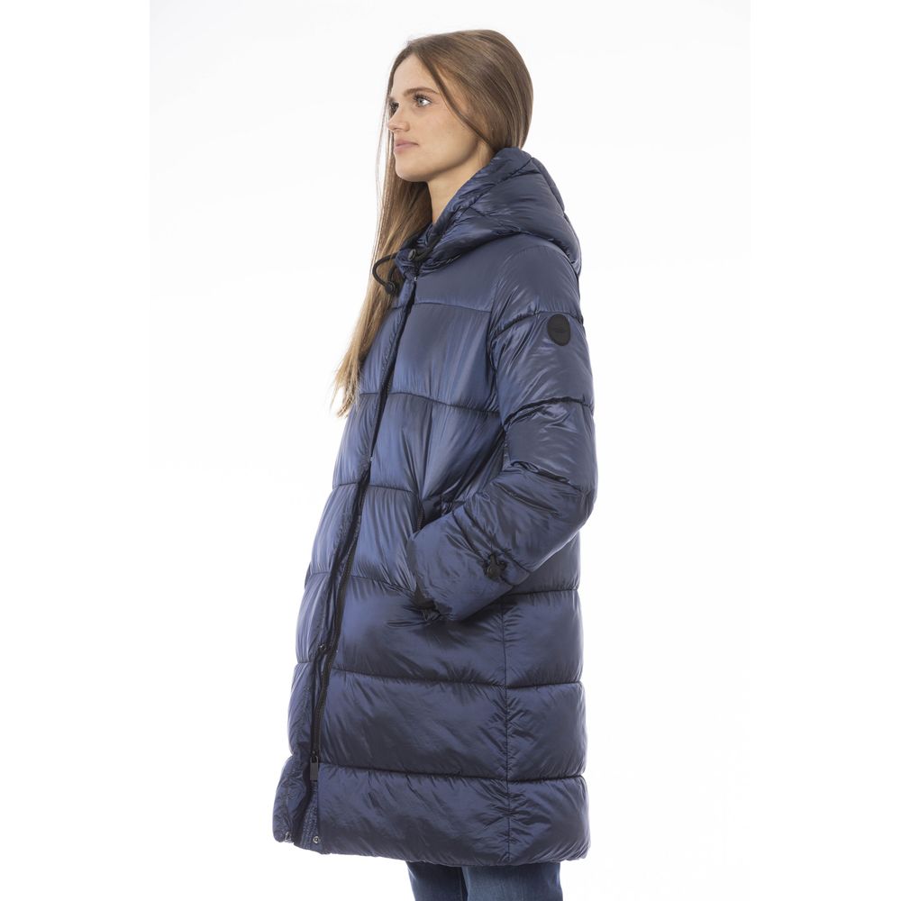 Hellblaue Nylonjacke für Damen