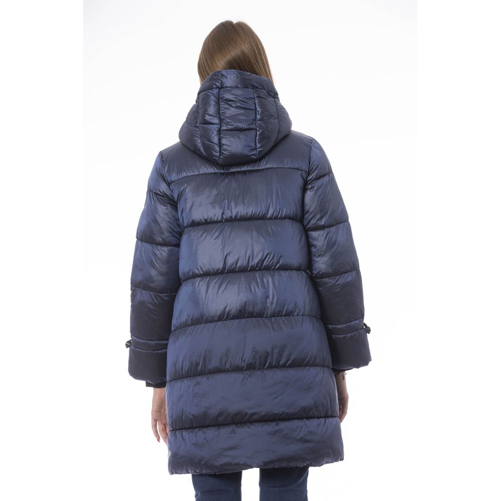 Hellblaue Nylonjacke für Damen