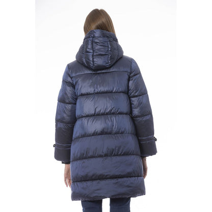 Hellblaue Nylonjacke für Damen