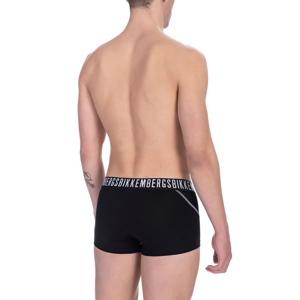 Black Cotton Men Underwear Trunk Twin Pack