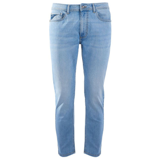 Light Blue Cotton Men Jeans