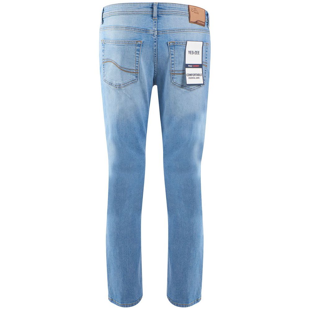 Light Blue Cotton Men Jeans