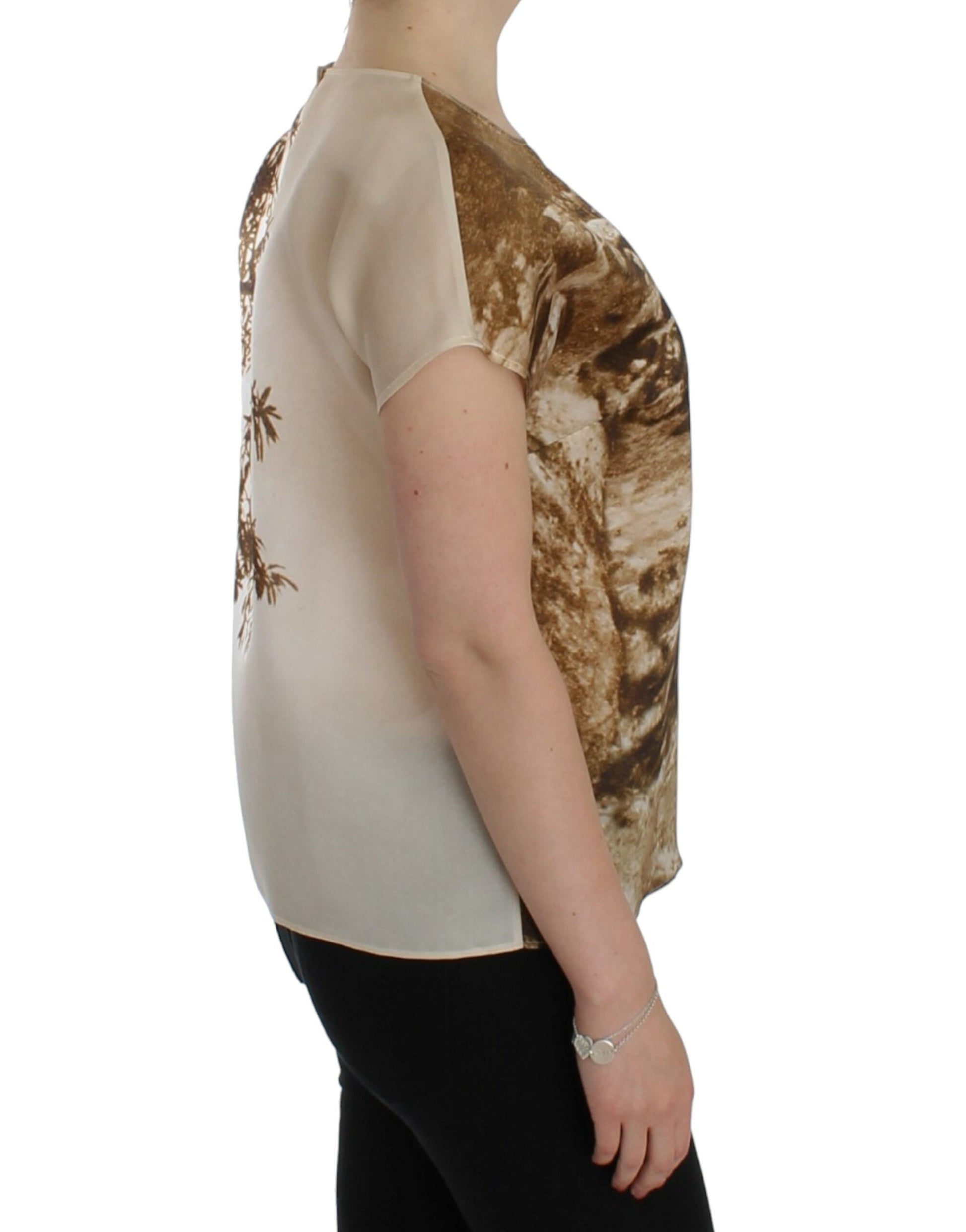 Seidenbluse mit „Enchanted Sicily Taormina“-Print