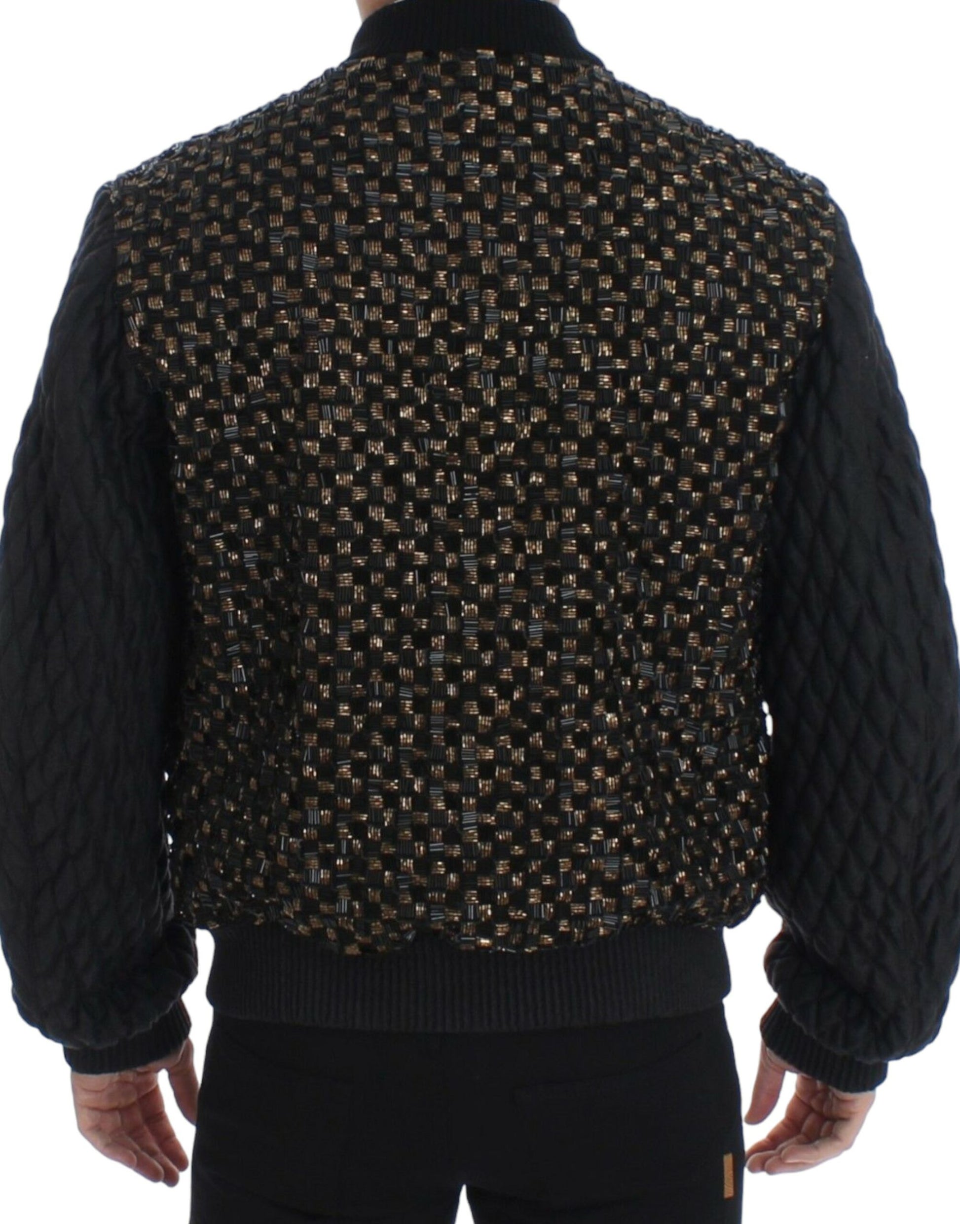 Elegante schwarze Designerjacke mit Pailletten