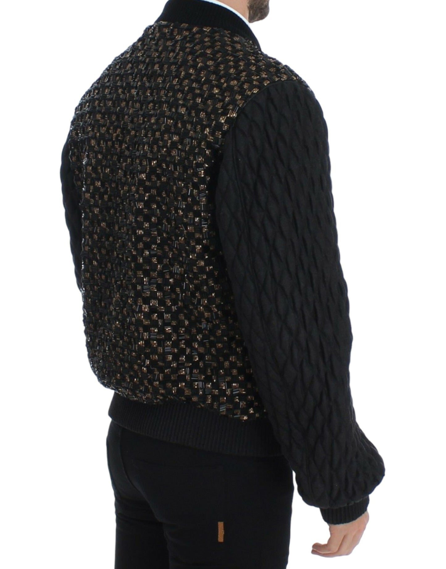 Elegante schwarze Designerjacke mit Pailletten