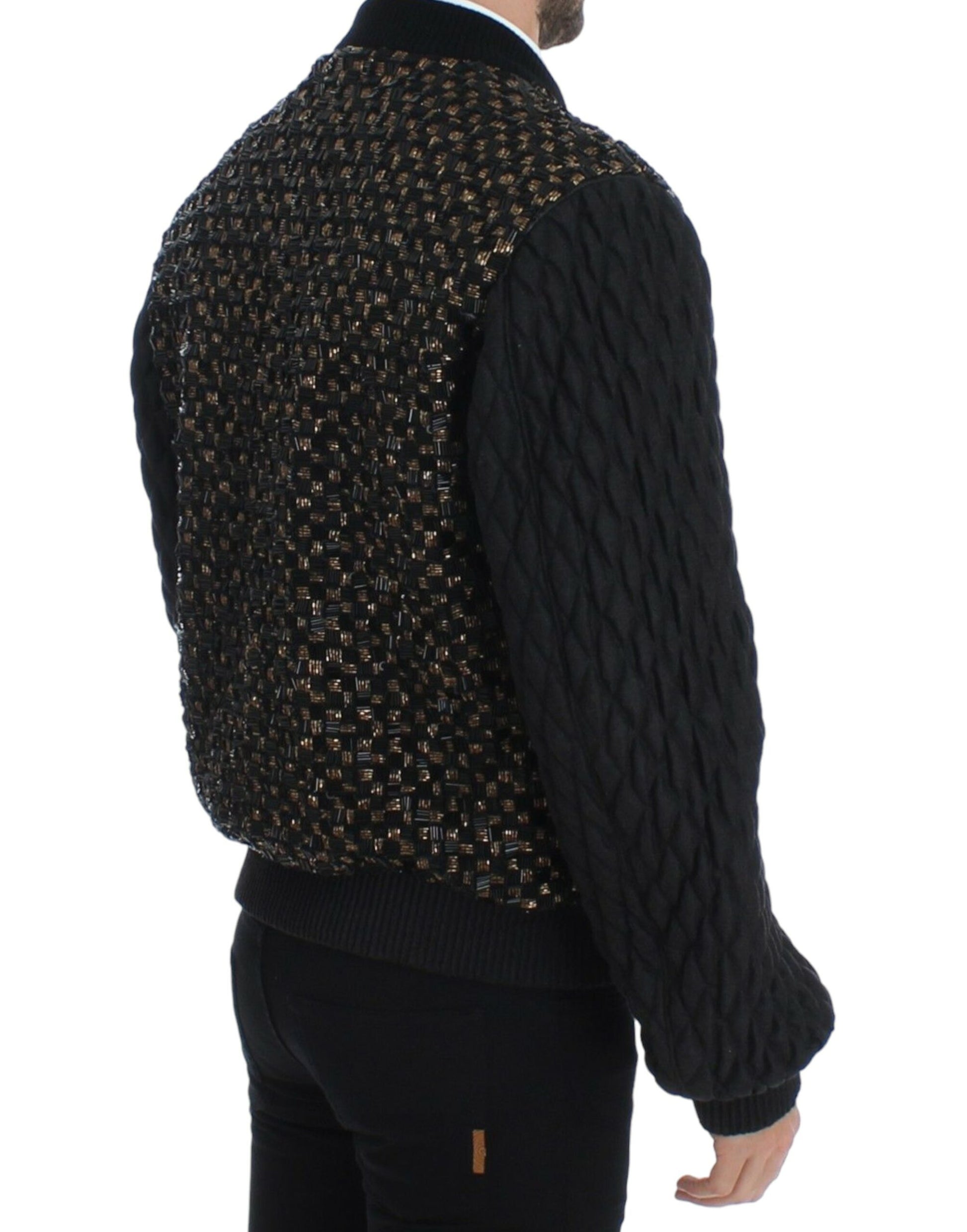 Elegante schwarze Designerjacke mit Pailletten