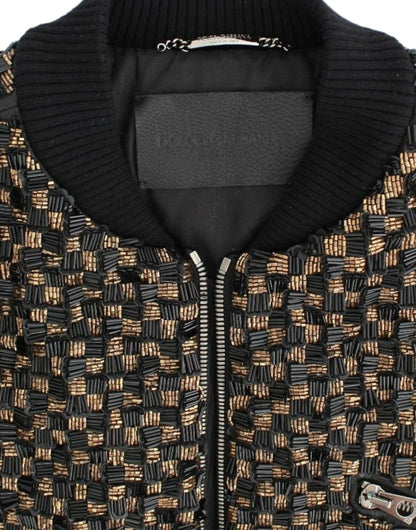 Elegante schwarze Designerjacke mit Pailletten