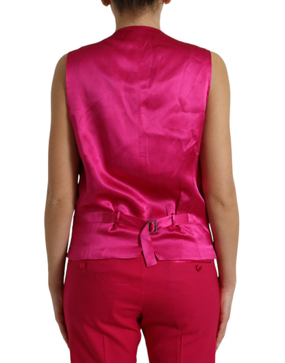 Eleganter roter, schmal geschnittener 3-teiliger Martini-Anzug