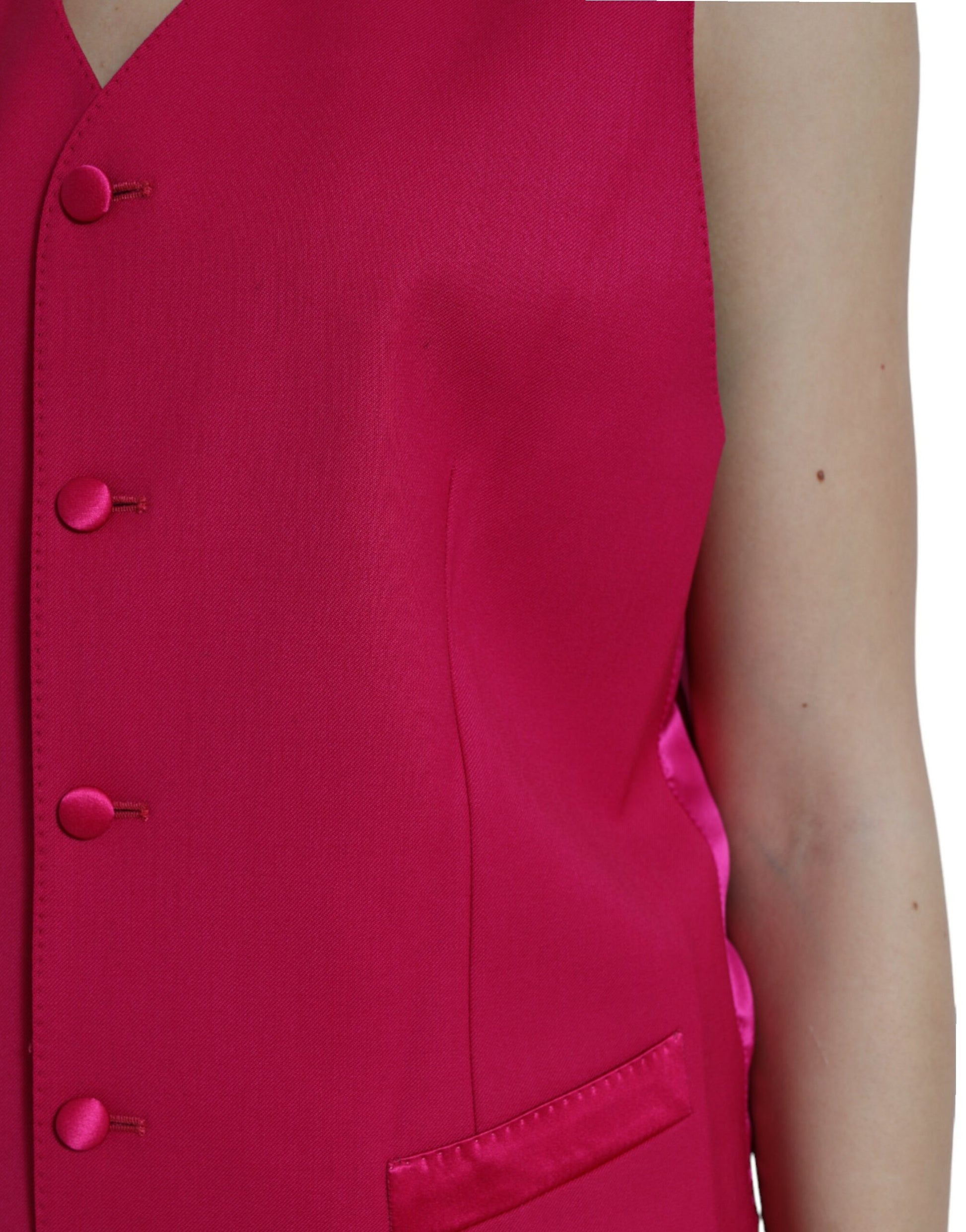 Eleganter roter, schmal geschnittener 3-teiliger Martini-Anzug