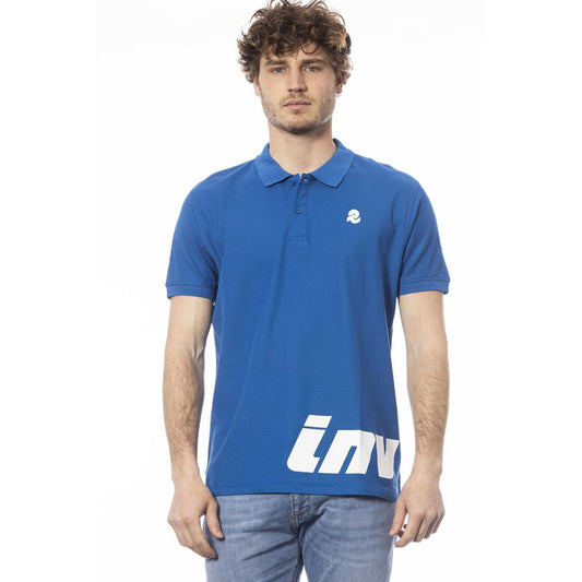 Blue Cotton Men's Polo Shirt