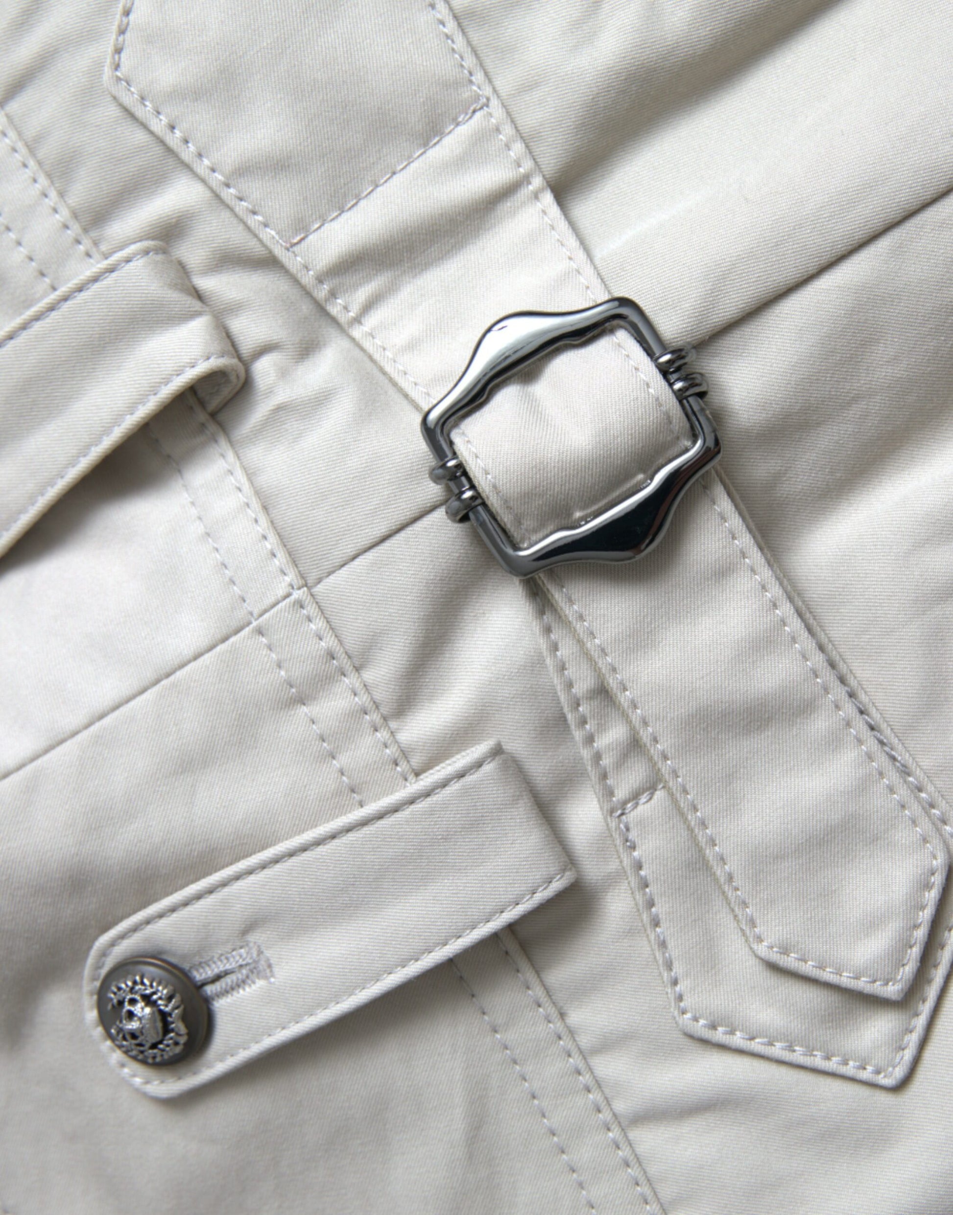 High-Waist Tapered Fashion Hose - Beige