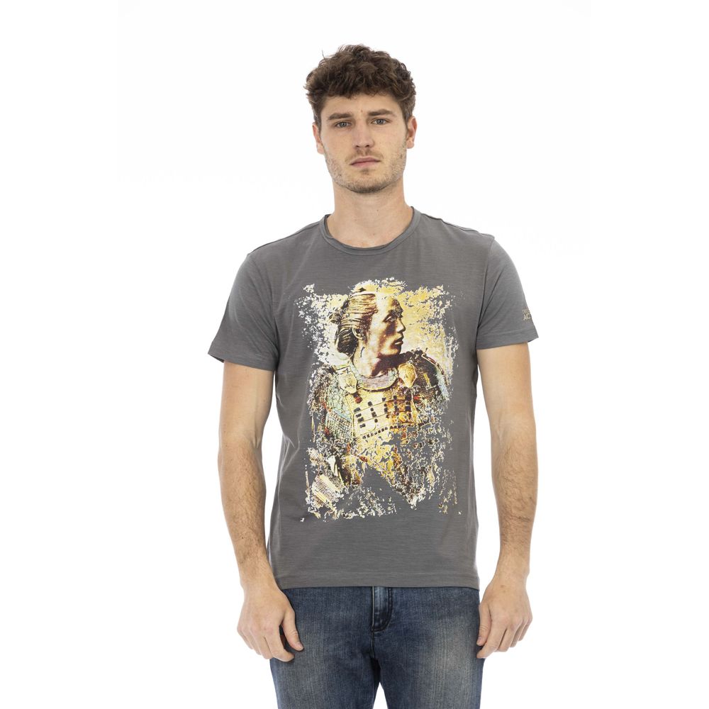 Graues Baumwoll-T-Shirt für Herren