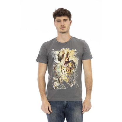 Graues Baumwoll-T-Shirt für Herren