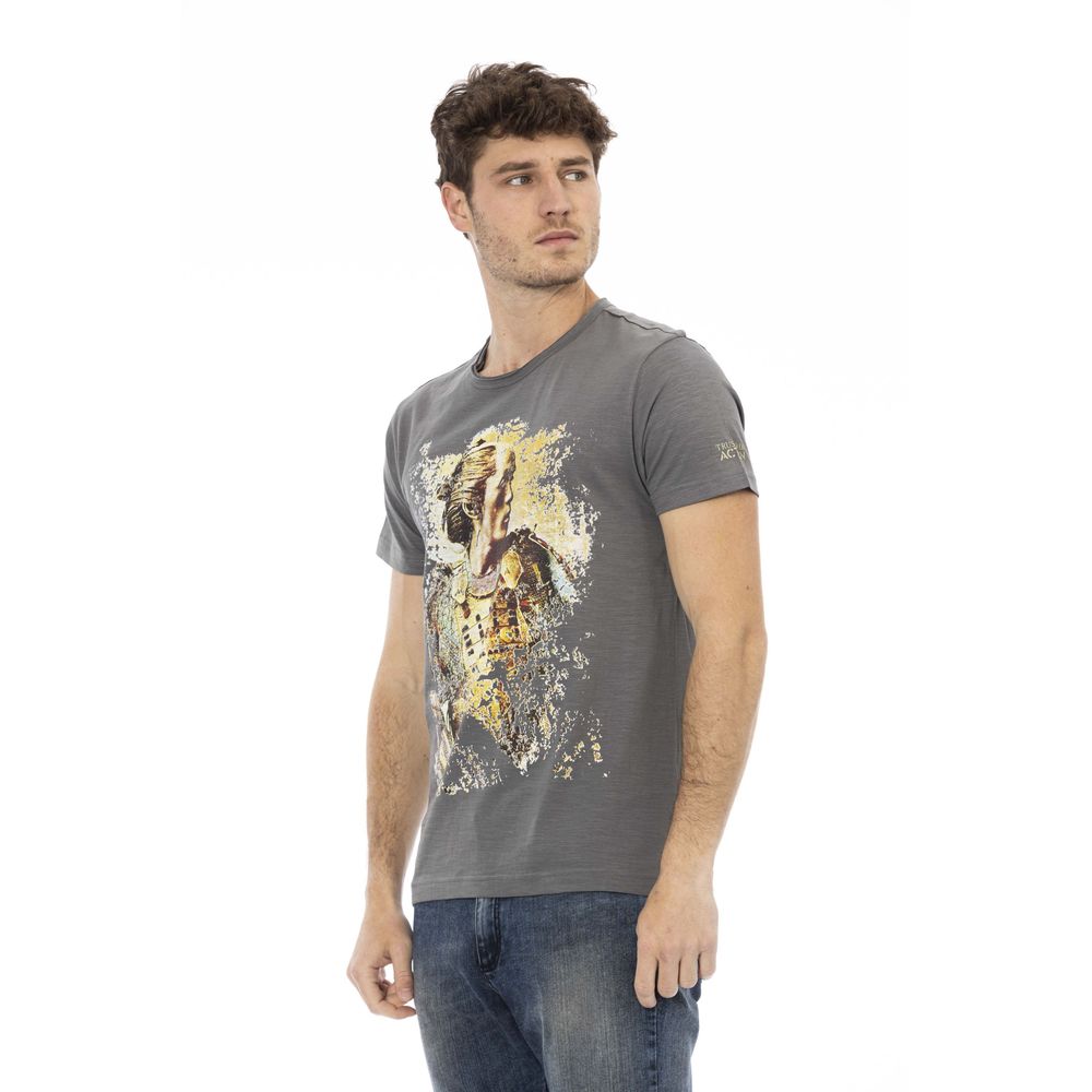 Graues Baumwoll-T-Shirt für Herren