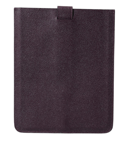 Elegant Leather Tablet Pouch in Rich Brown