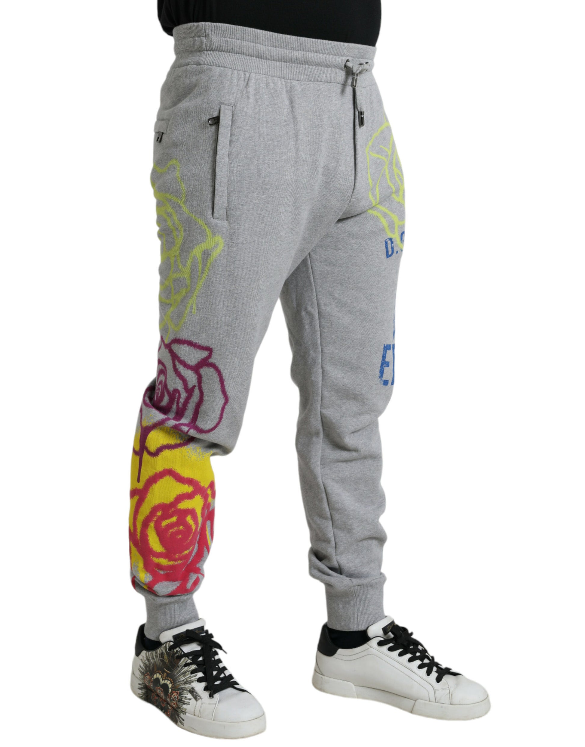 Schicke, graue Skinny-Jogginghose aus Baumwolle