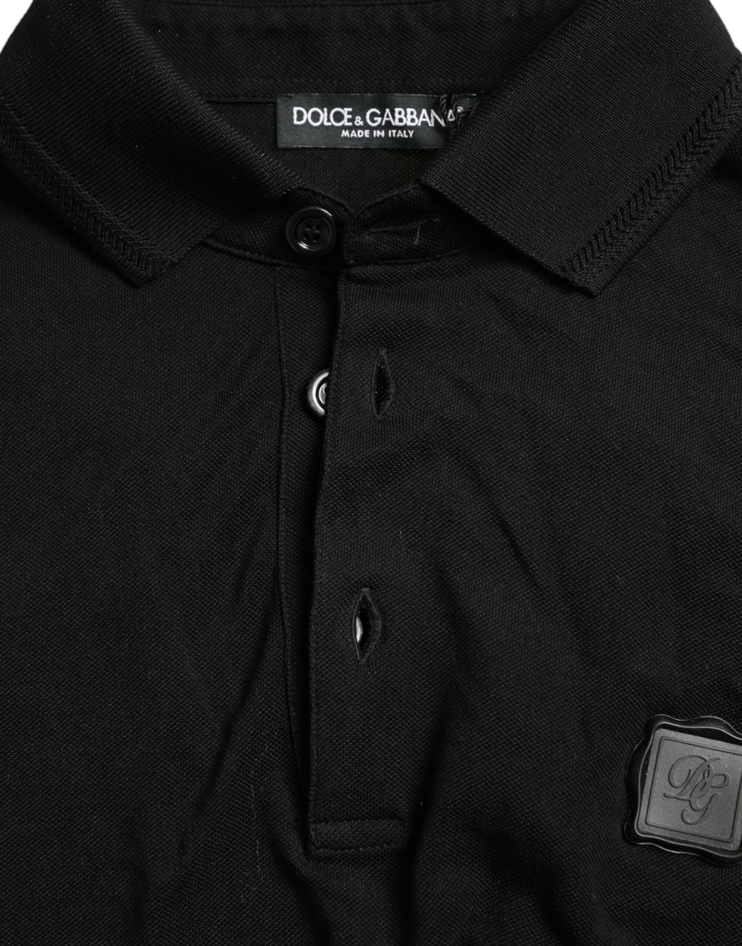 Elegantes schwarzes Poloshirt aus Baumwolle