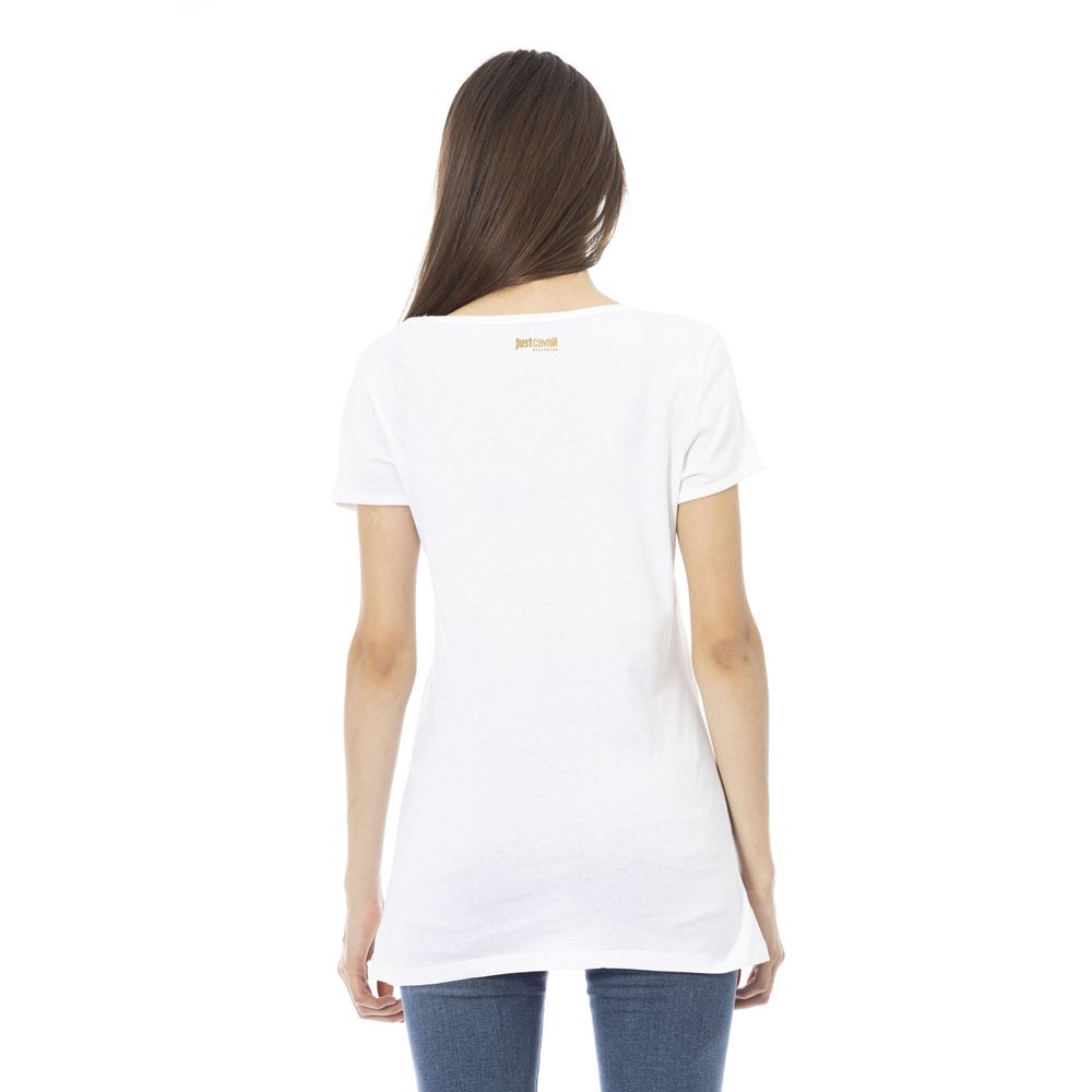 Weißes Baumwoll-T-Shirt für Damen
