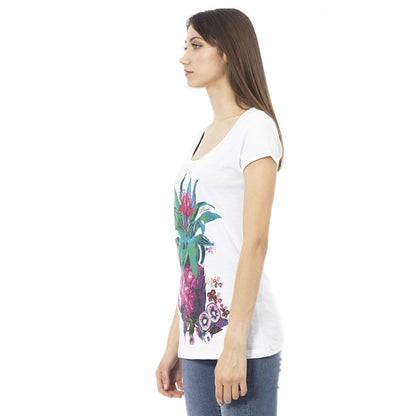 Weißes Baumwoll-T-Shirt für Damen