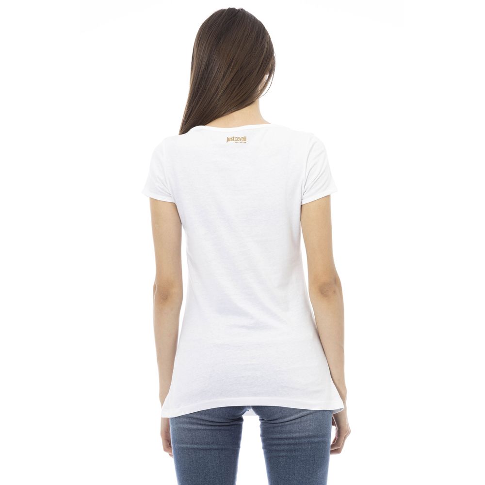 Weißes Baumwoll-T-Shirt für Damen