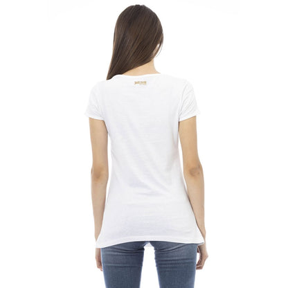 Weißes Baumwoll-T-Shirt für Damen