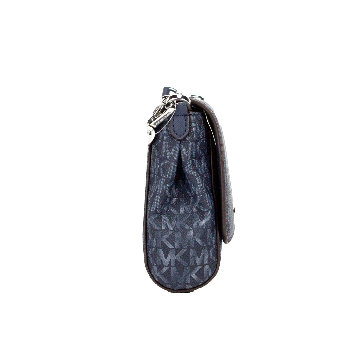 Jet Set – Umhängetasche „Pouchette“ aus PVC in Marineblau, mittelgroß