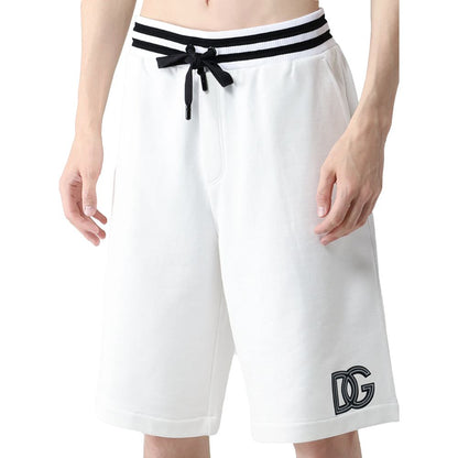 White Cotton Men Bermuda Short