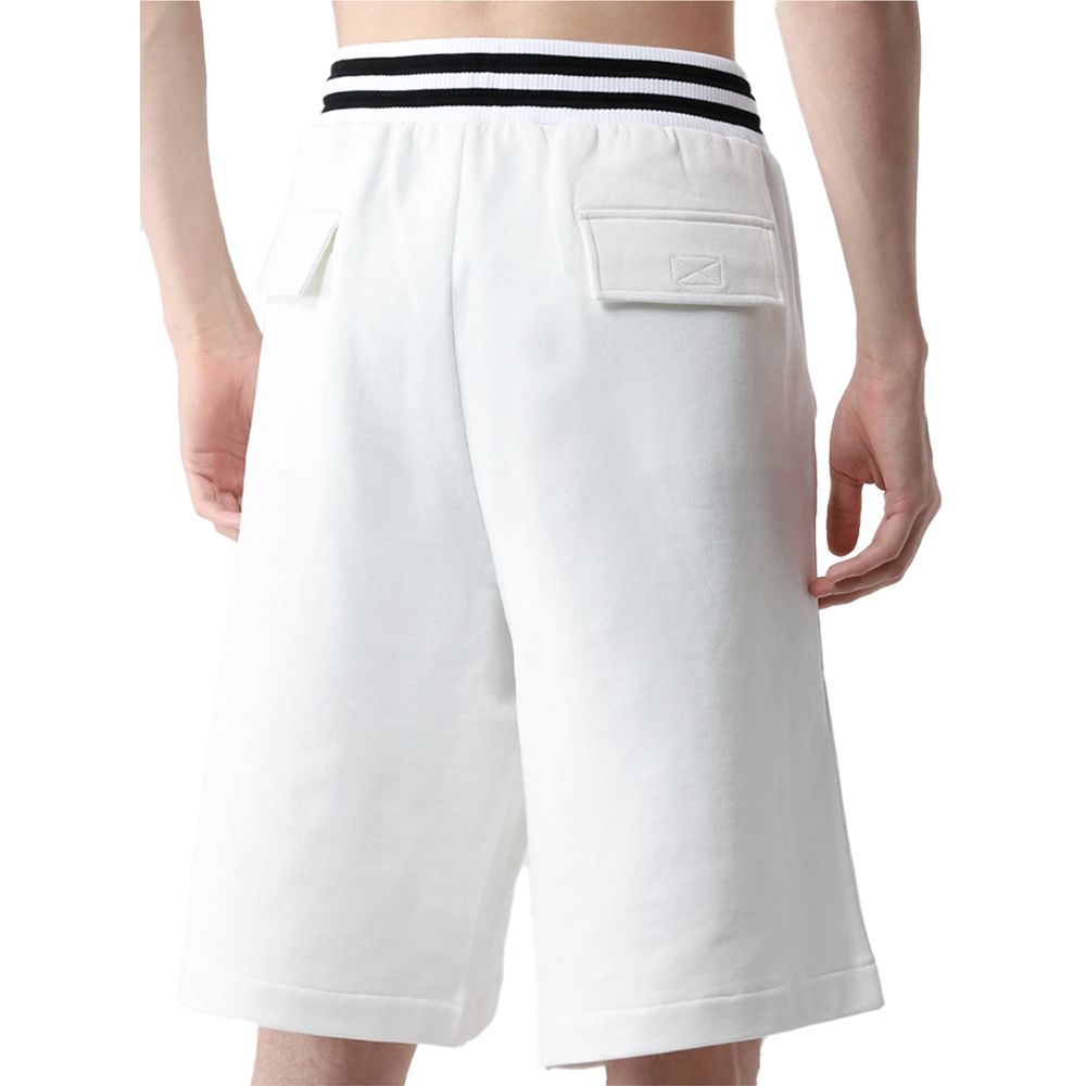 White Cotton Men Bermuda Short