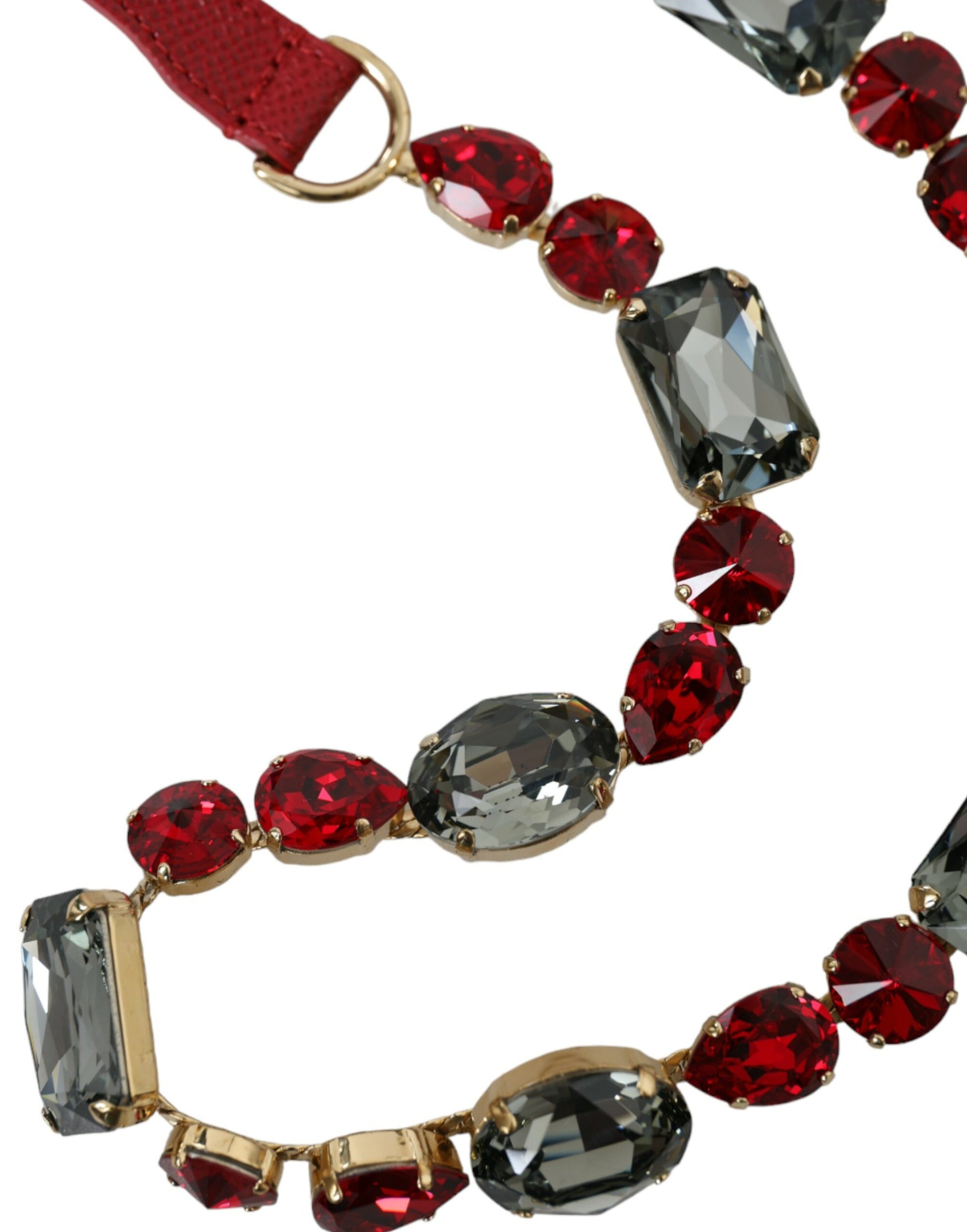 Taillengürtel mit leuchtend roter Kristallschnalle