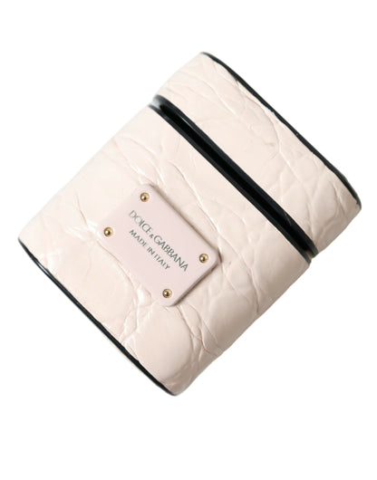 Elegante Airpod-Hülle aus hellrosa Leder
