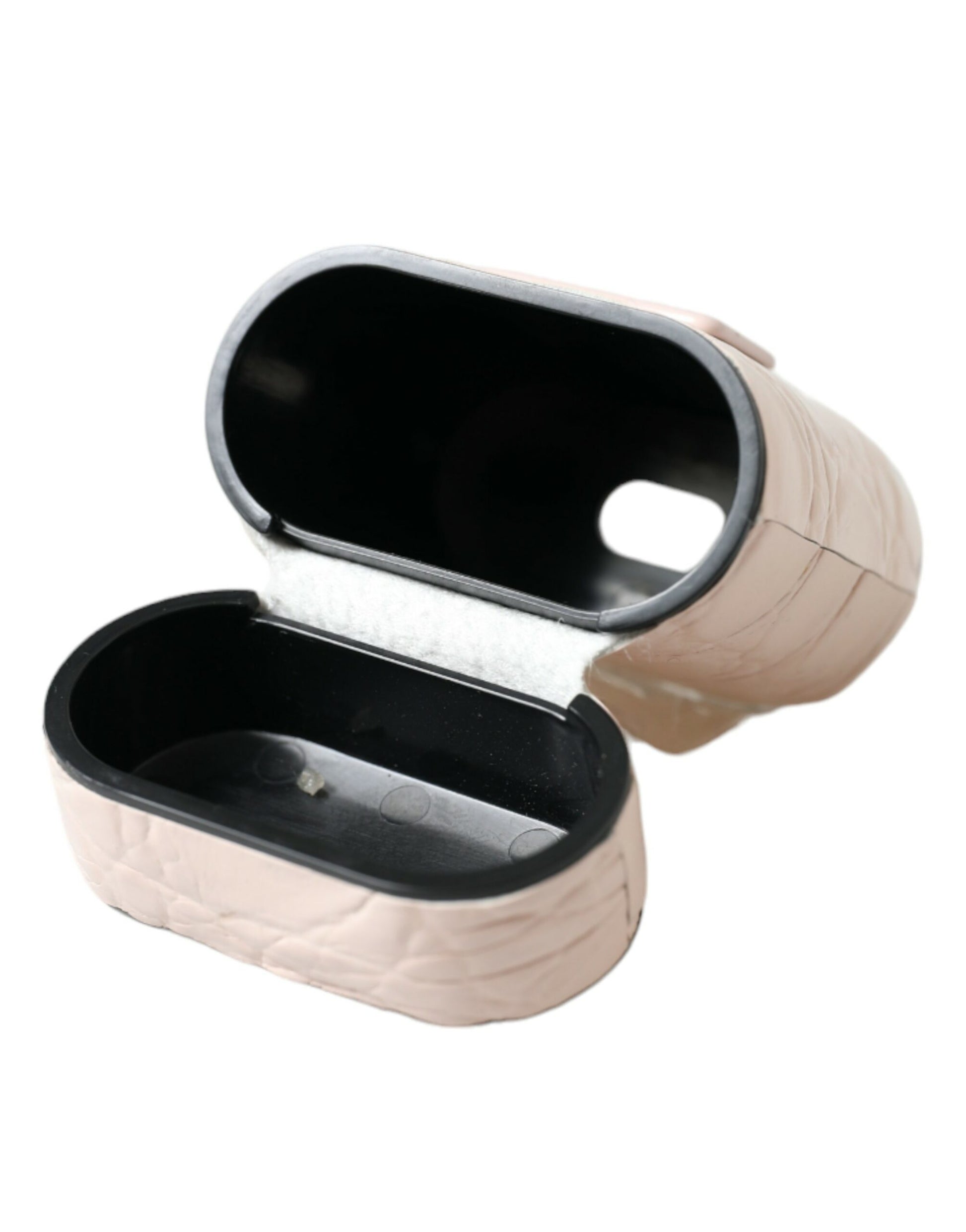 Elegante Airpod-Hülle aus hellrosa Leder