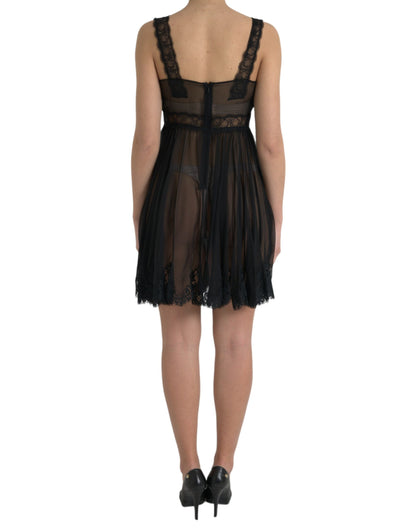 Elegantes Minikleid aus Chiffon-Seidenmischung