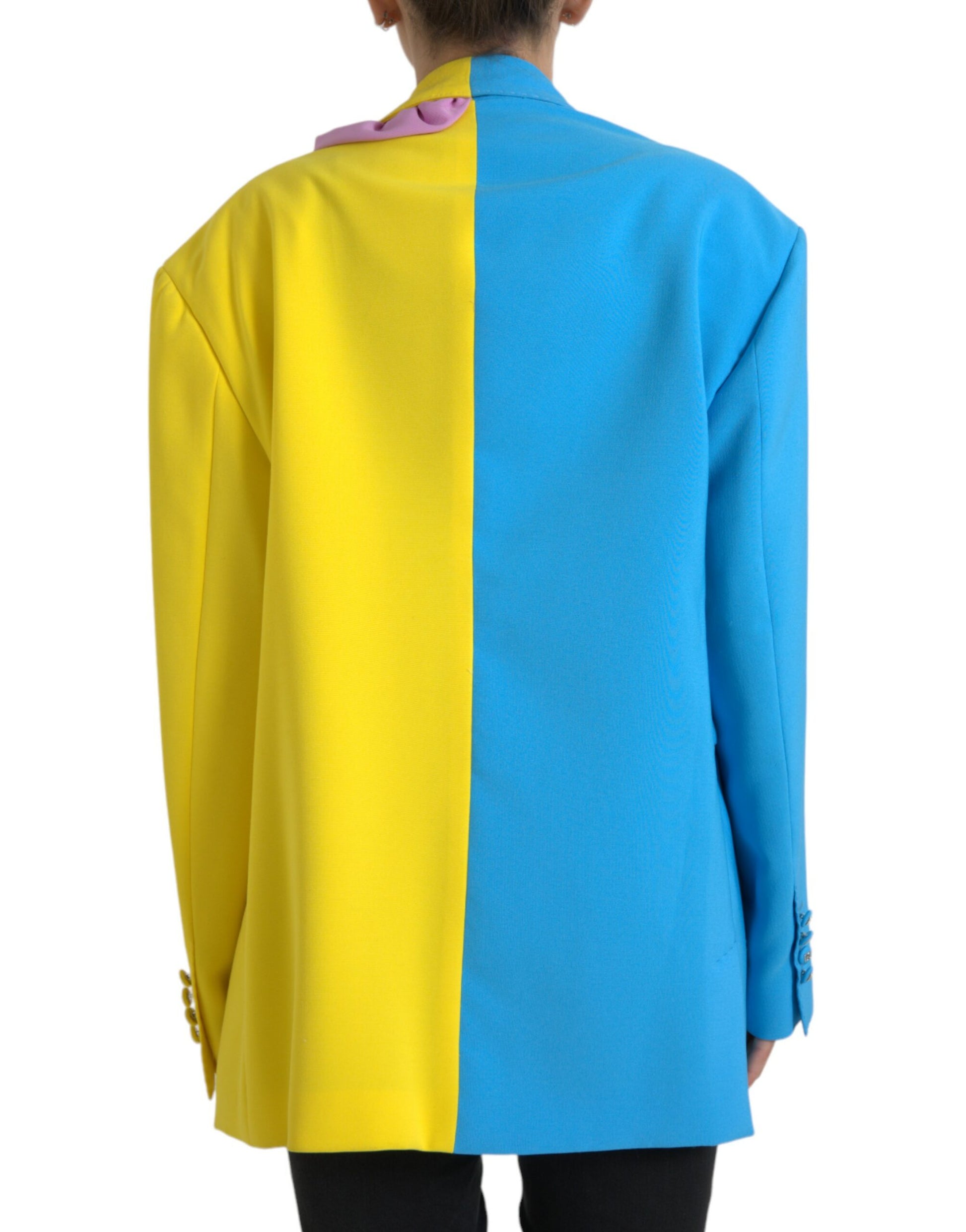 Mehrfarbige Trenchcoat-Jacke mit Patchwork