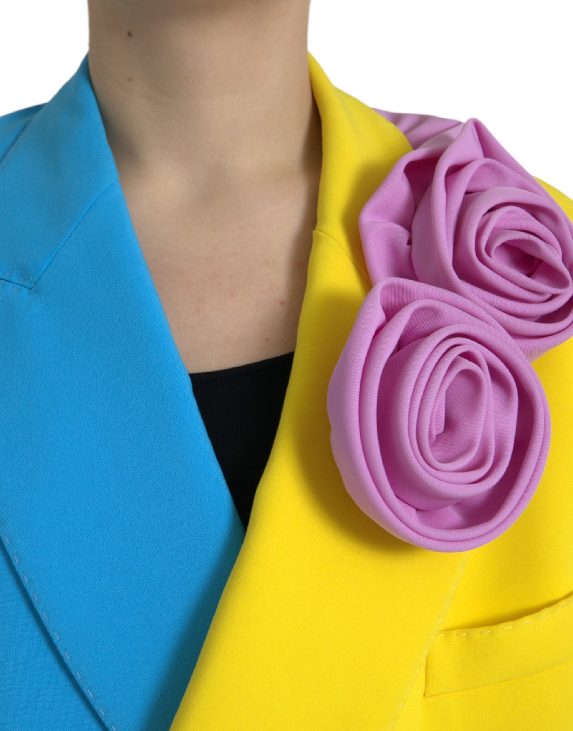 Mehrfarbige Trenchcoat-Jacke mit Patchwork