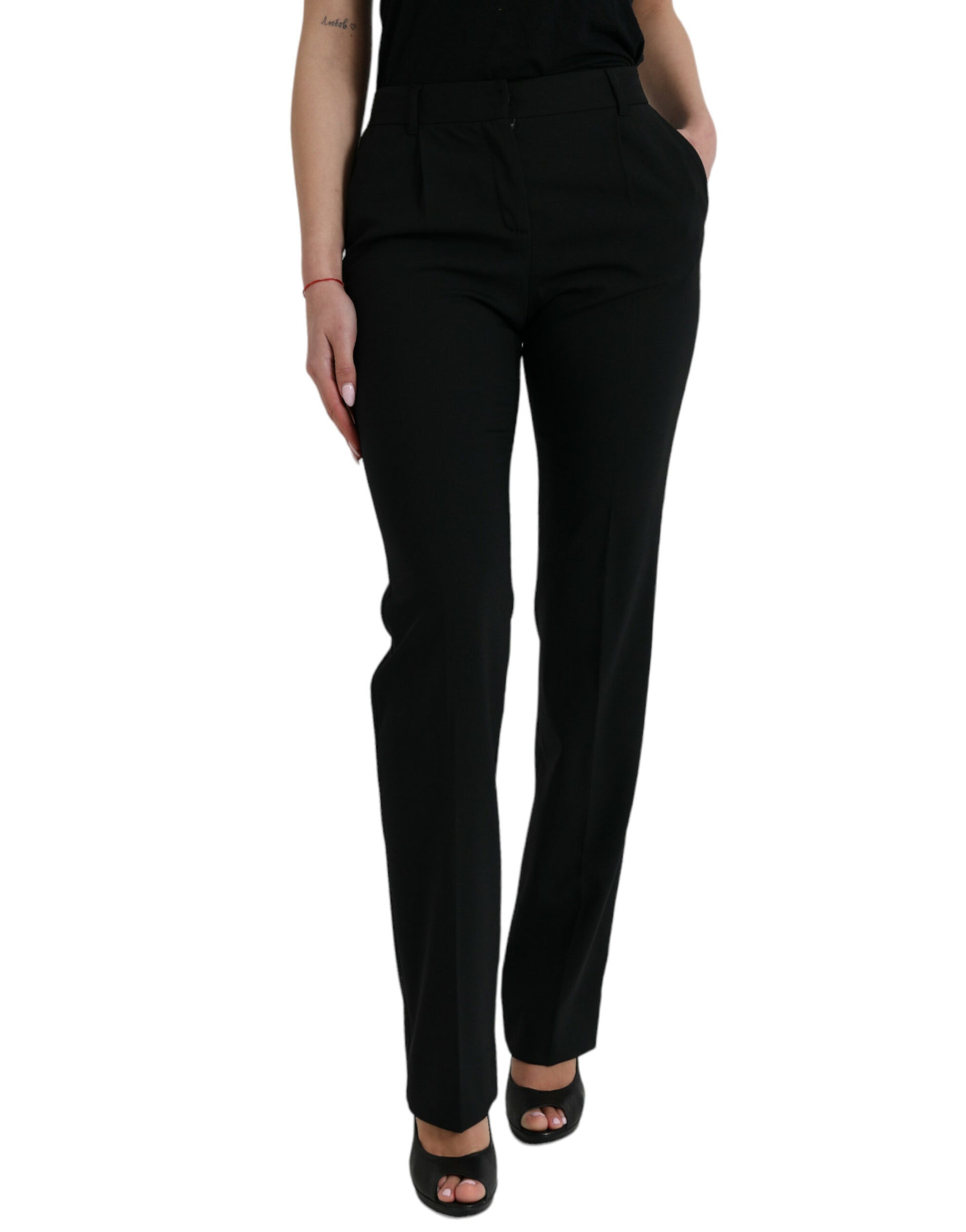 Elegante, schmal zulaufende Wollhose