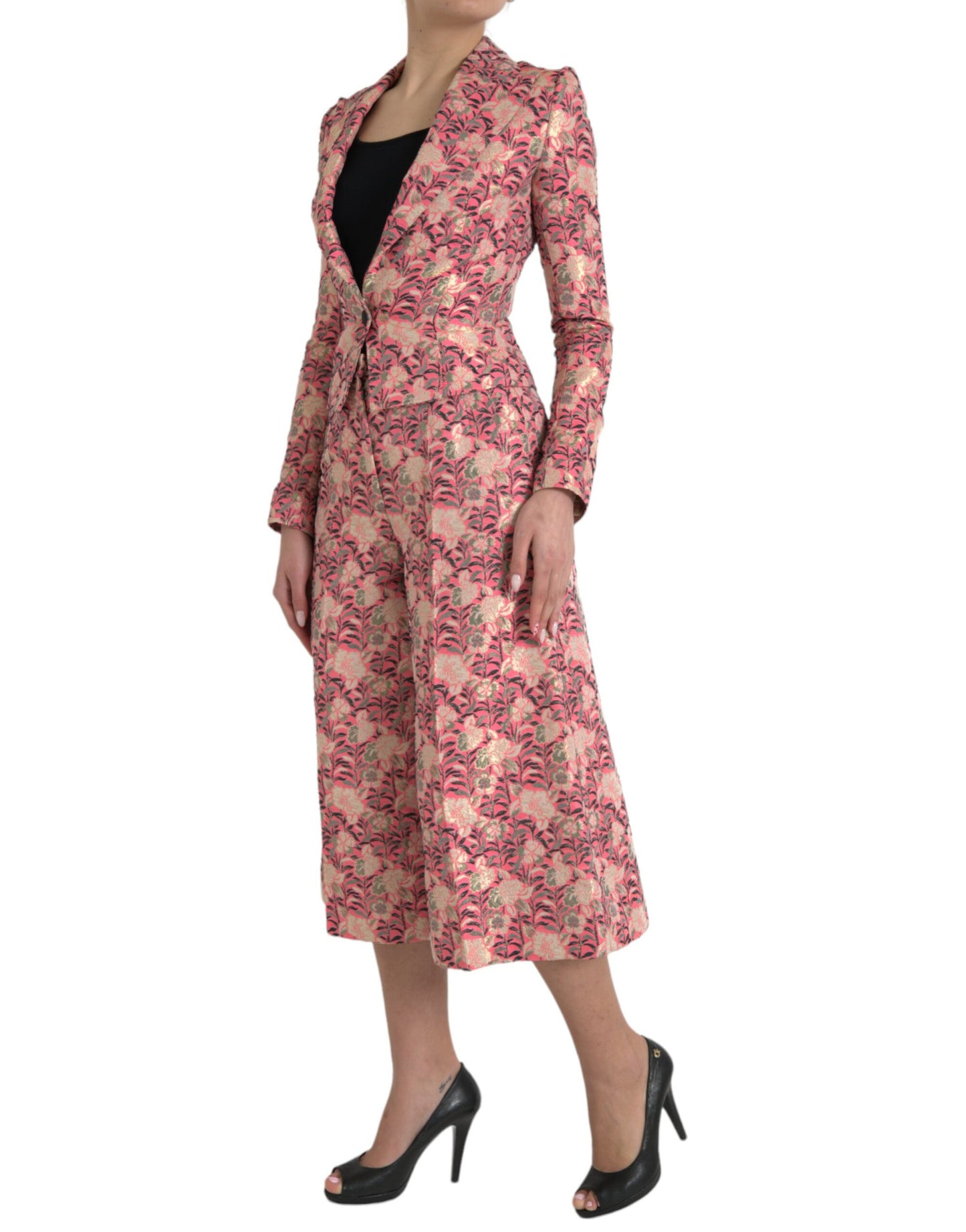 Eleganter rosa Slim Fit Zweiteiler