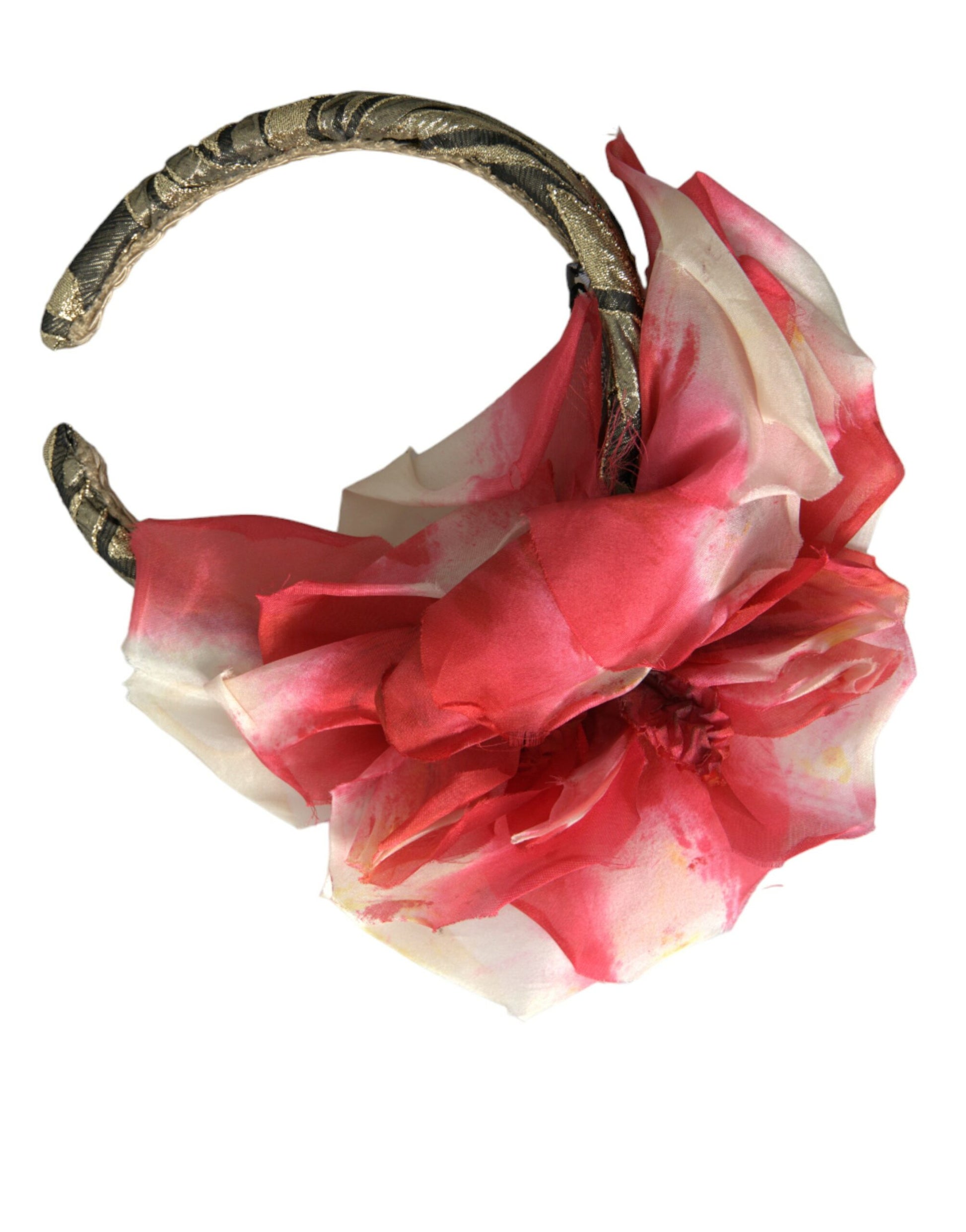 Mehrfarbiges Seidenstirnband mit Blumenapplikationen für Damen, Diadem