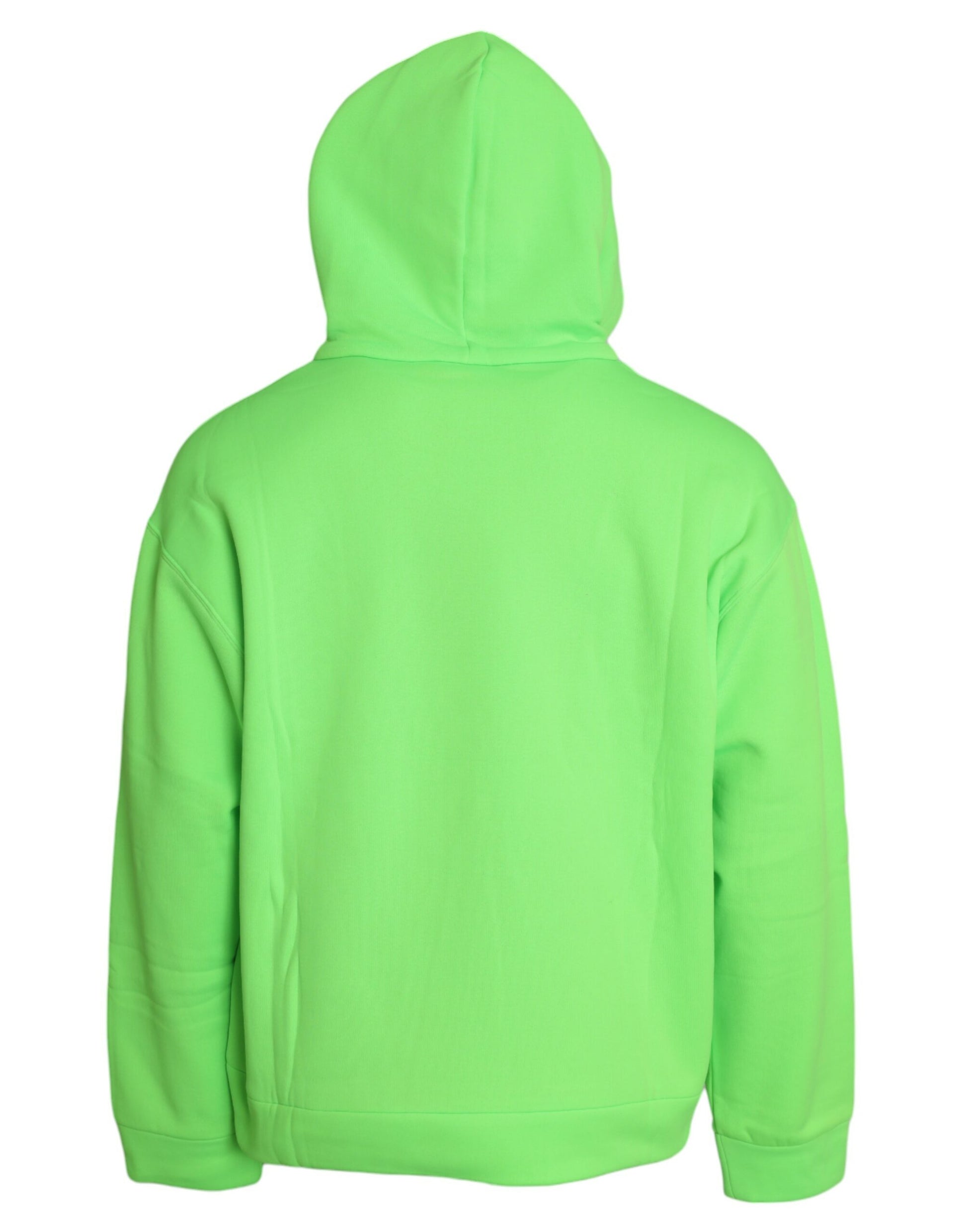 Neongrüner Pullover mit Kapuze