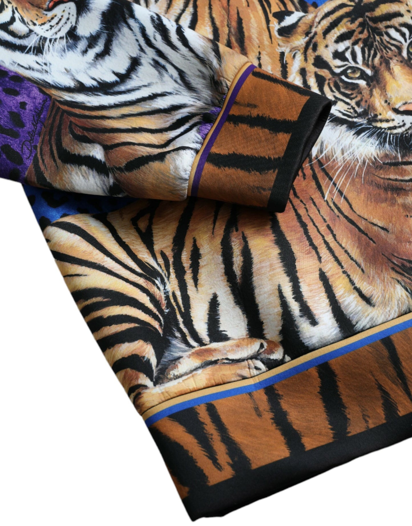 Mehrfarbiger Tiger-Kapuzenpullover