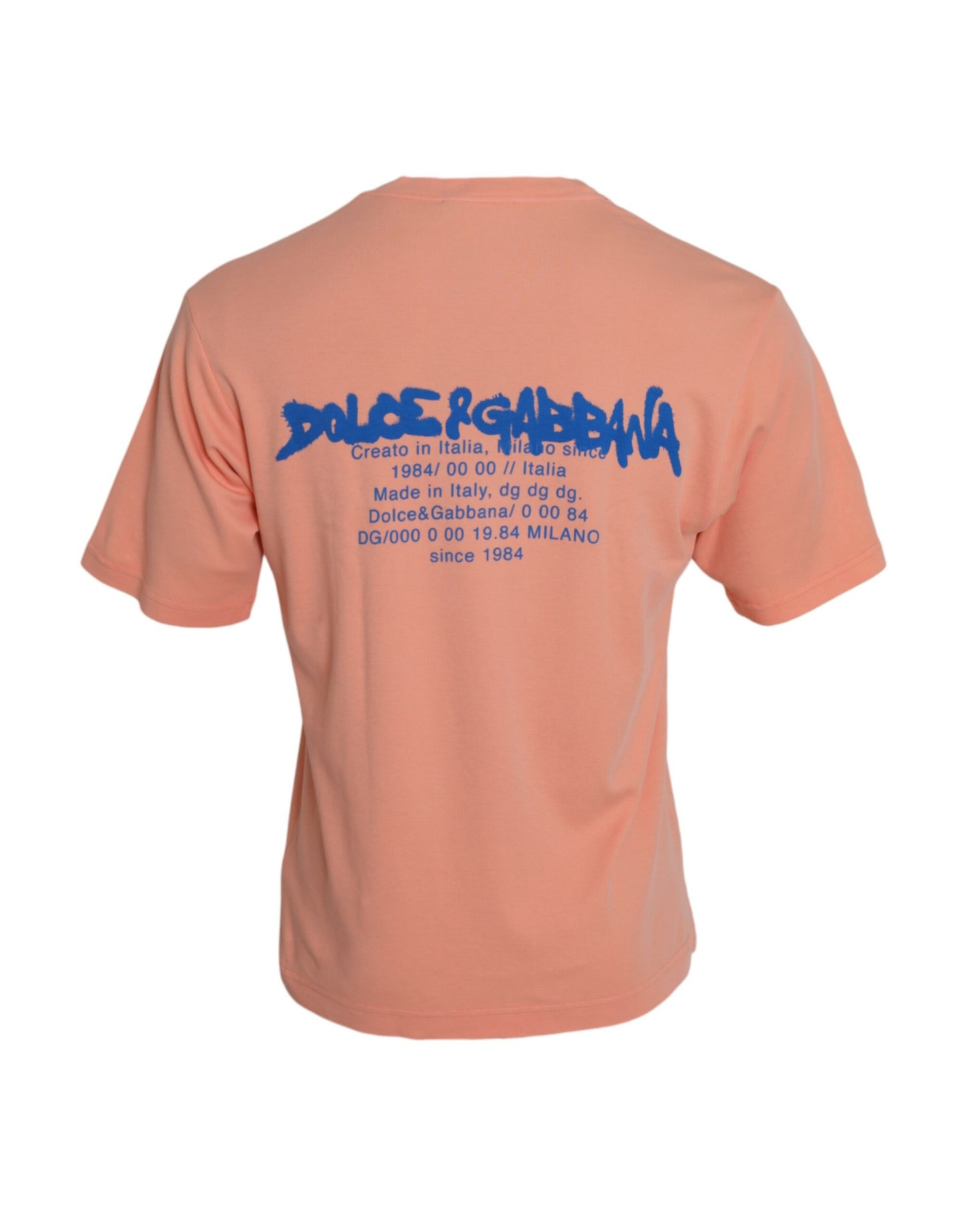 Korallenrotes, kurzärmliges T-Shirt aus Baumwolle mit Logo-Print