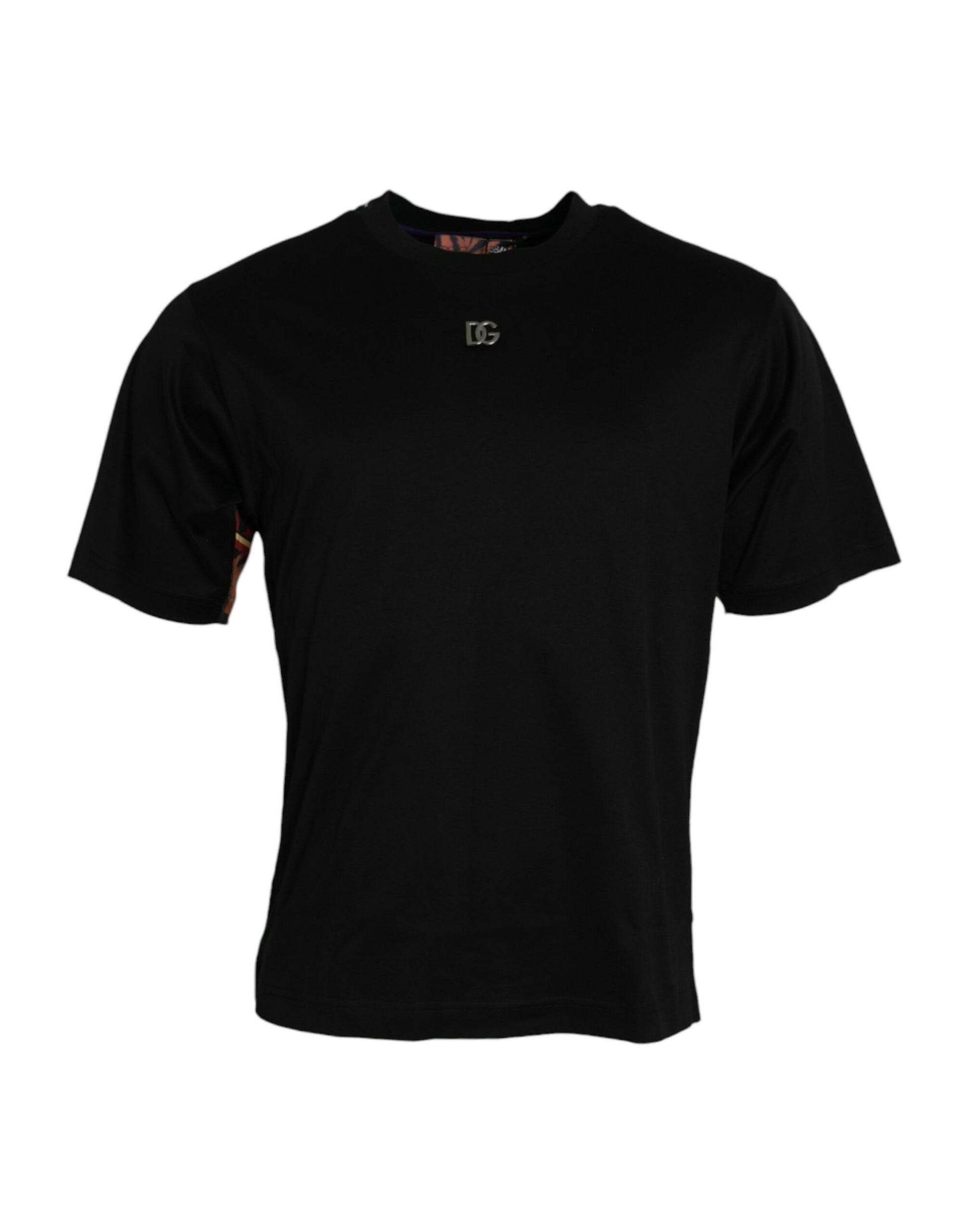 Mehrfarbiges Kurzarm-T-Shirt aus Baumwolle mit Tiger-Print