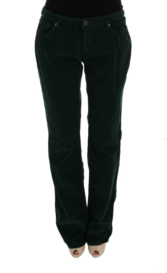 Elegante grüne Hose aus Baumwollmischung