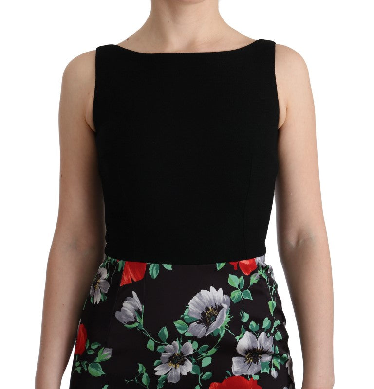 Elegantes Etuikleid mit Blumenmuster