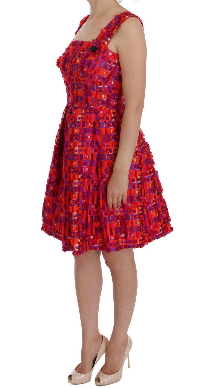 Elegantes rosa ärmelloses A-Linien-Kleid