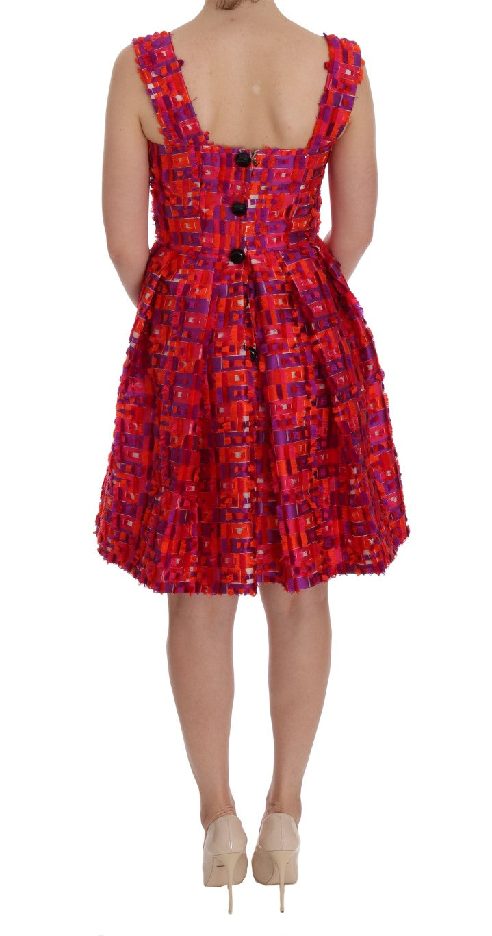 Elegantes rosa ärmelloses A-Linien-Kleid